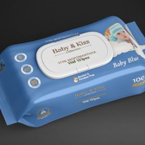 Baby&Kiss Μωρομάντηλα Blue 100